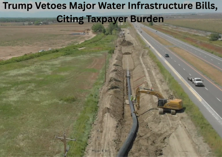 Trump Blocks Major Water Infrastructure Measures, Citing Taxpayer Concerns